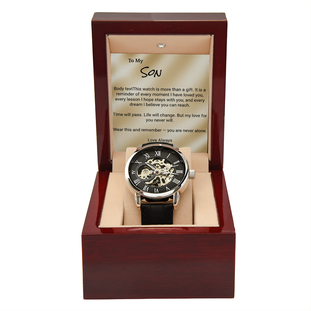 Men’s Openwork Watch for Son — Distinctive Gift for Birthday or Graduation