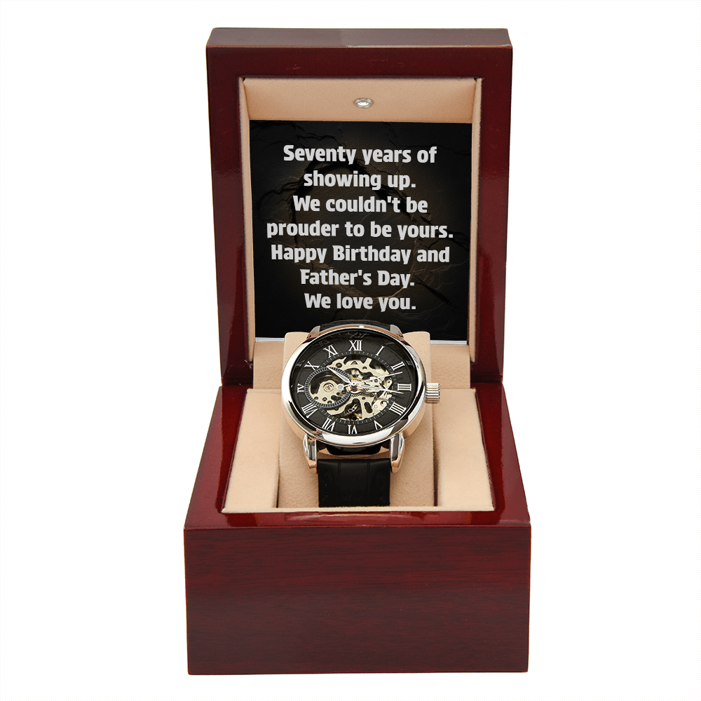 Skeleton watch for grandpa lifestyle wrist photo