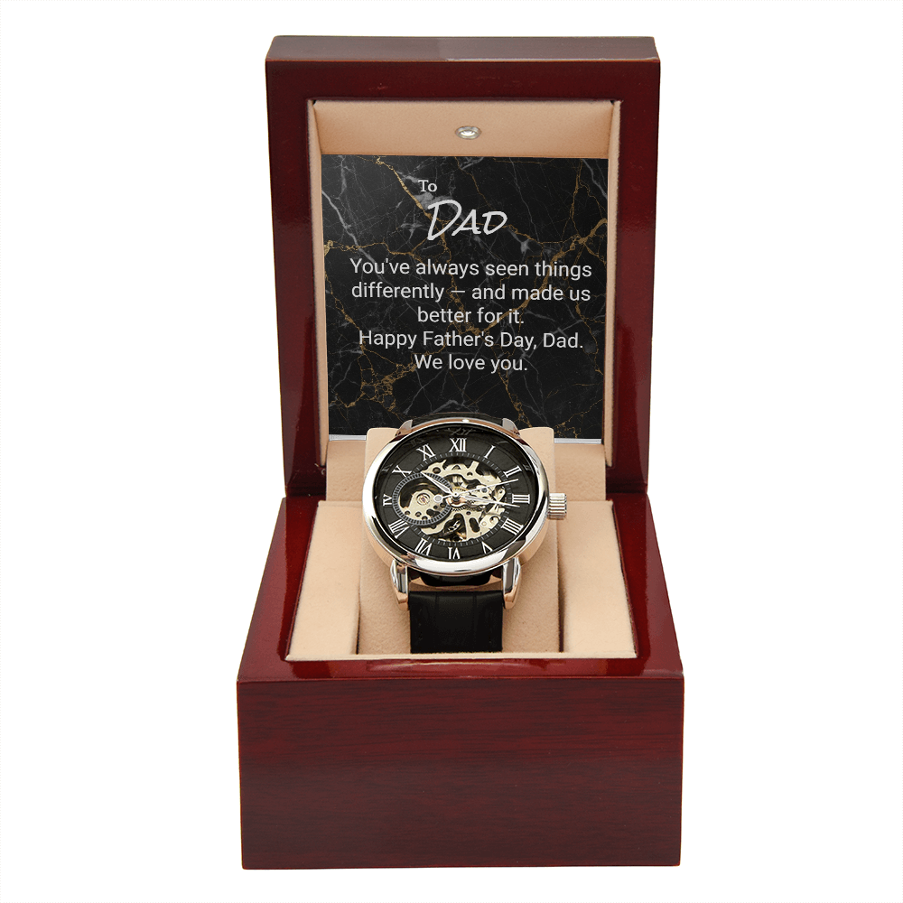 Men’s Openwork Watch for Dad — Luxury Birthday Gift