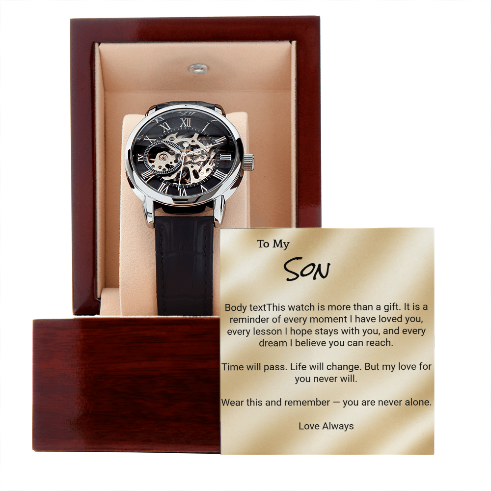 Men’s Openwork Watch for Son — Distinctive Gift for Birthday or Graduation