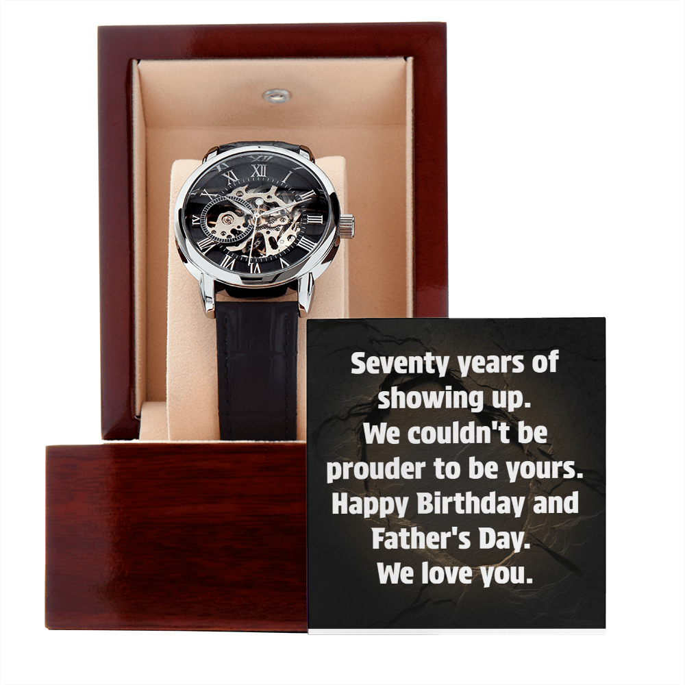 Grandpa Father's Day watch in mahogany luxury box