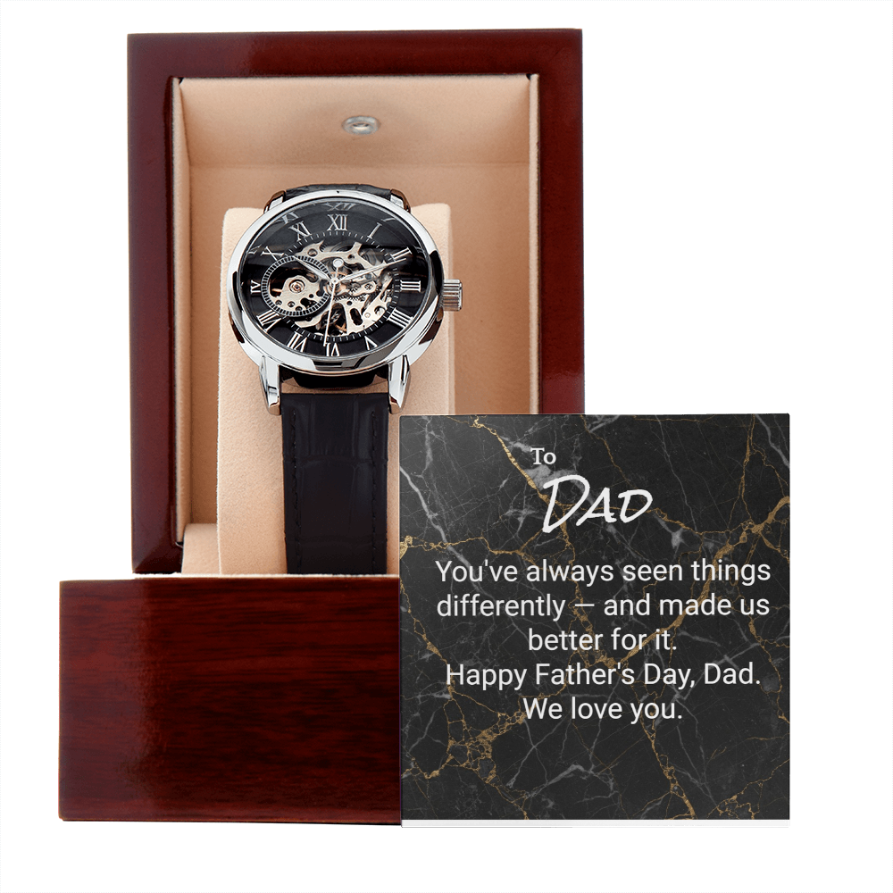 Men’s Openwork Watch for Dad — Luxury Birthday Gift