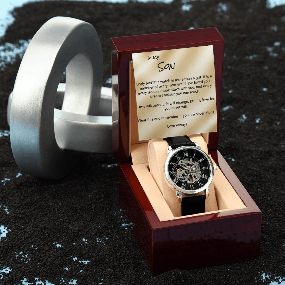 Men’s Openwork Watch for Son — Distinctive Gift for Birthday or Graduation