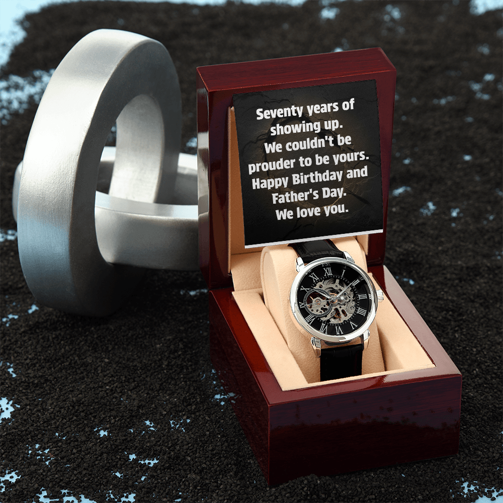 Automatic watch for grandpa side profile