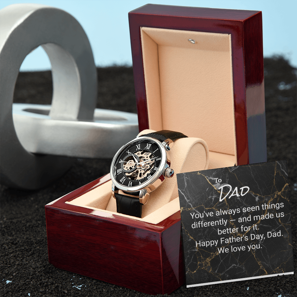 Men’s Openwork Watch for Dad — Luxury Birthday Gift