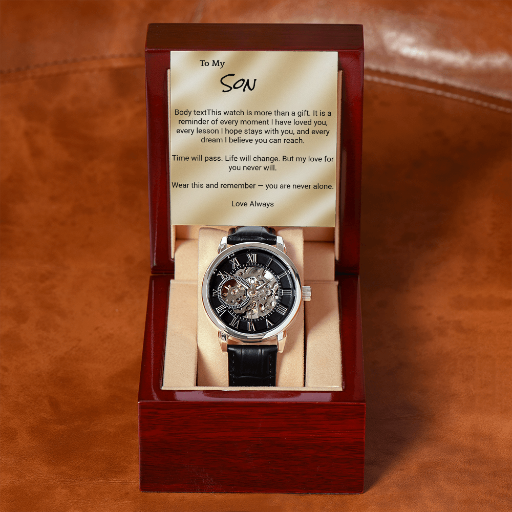 Men’s Openwork Watch for Son — Distinctive Gift for Birthday or Graduation