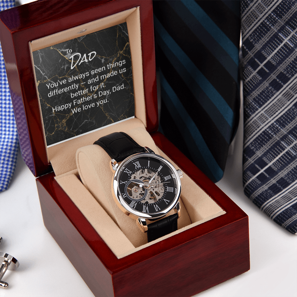 Men’s Openwork Watch for Dad — Luxury Birthday Gift