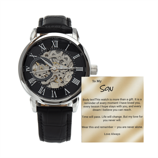 Men’s Openwork Watch for Son — Distinctive Gift for Birthday or Graduation