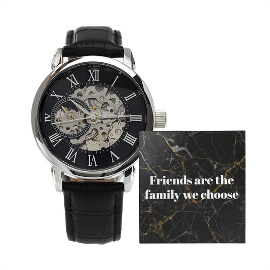 Engraved Watch for Best Friend – "Friends Are the Family We Choose"