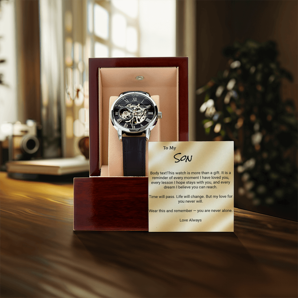Men’s Openwork Watch for Son — Distinctive Gift for Birthday or Graduation