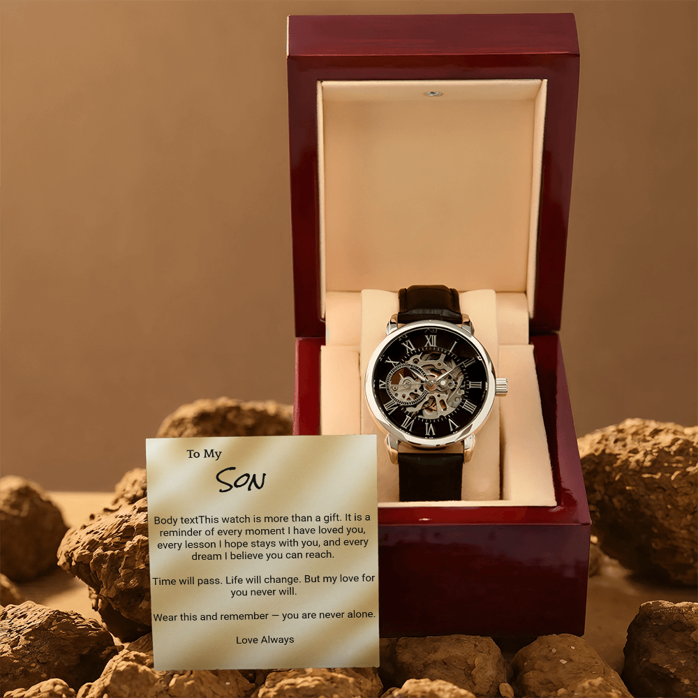 Men’s Openwork Watch for Son — Distinctive Gift for Birthday or Graduation