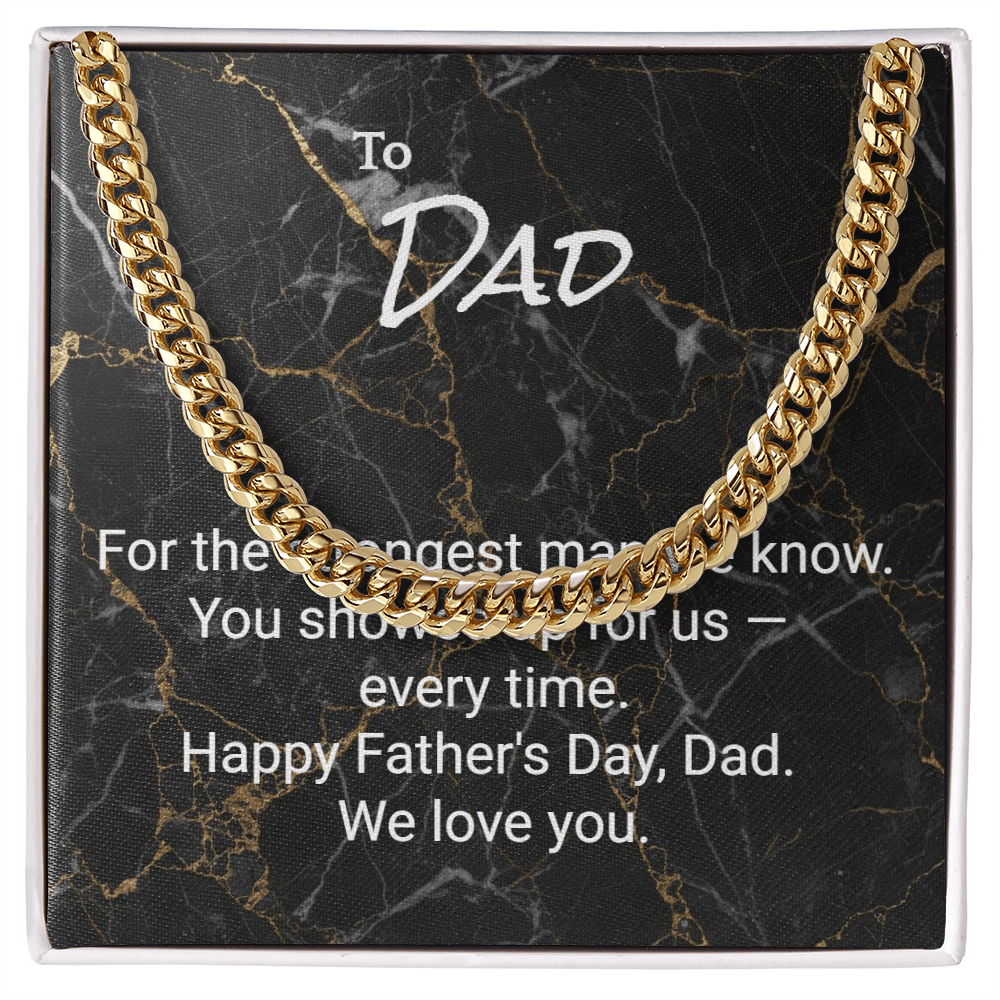 Cuban Link Chain for Dad — Milestone Birthday Gift