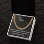 Cuban Chain Necklace for Son — Graduation, Birthday & Christmas Gift
