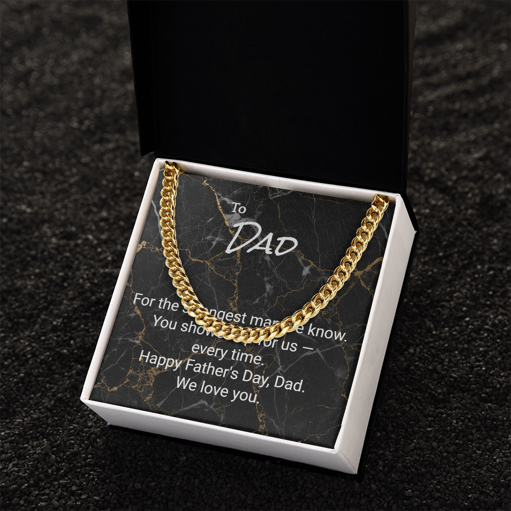 Cuban Link Chain for Dad — Milestone Birthday Gift
