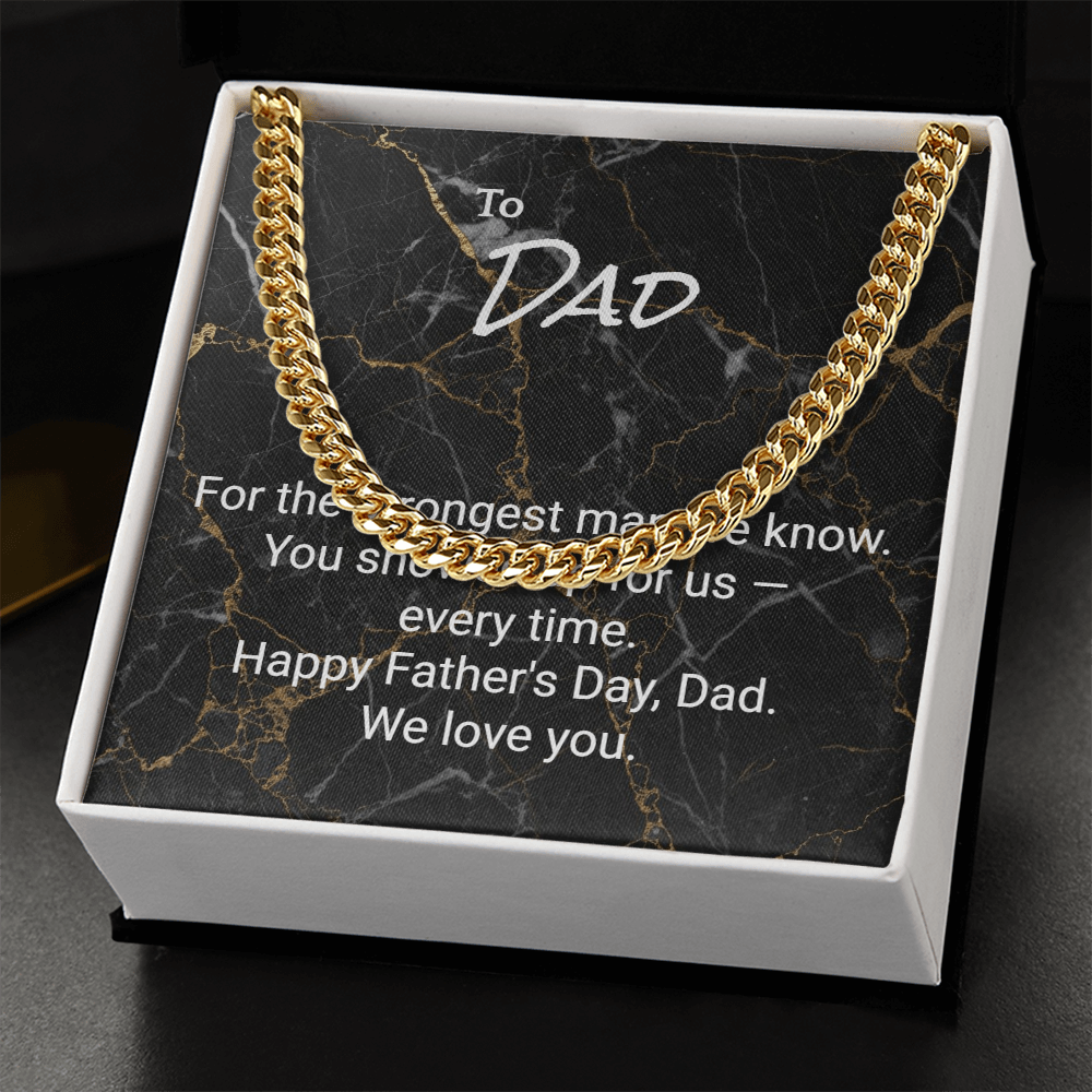 Cuban Link Chain for Dad — Milestone Birthday Gift