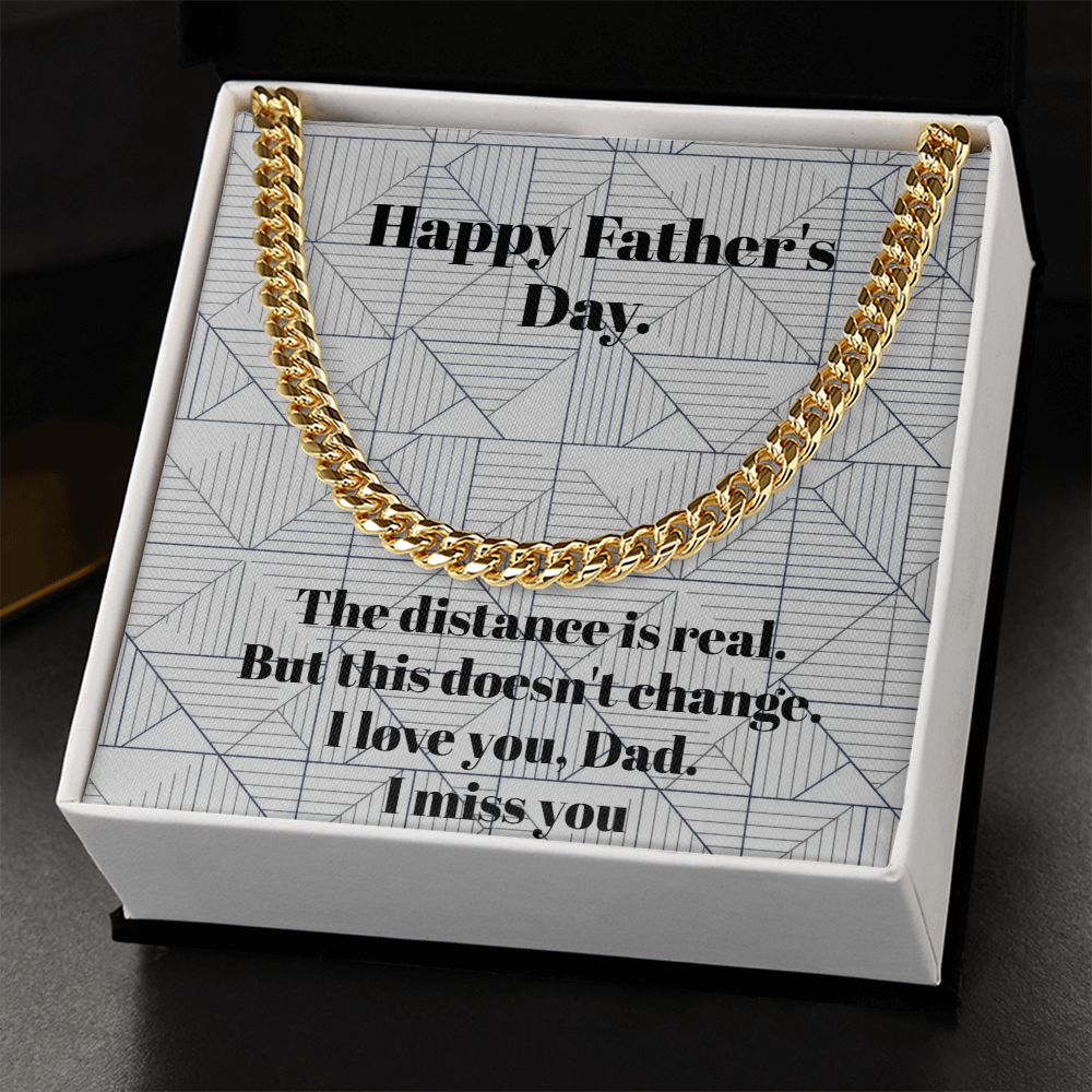18K gold Cuban chain from son to dad