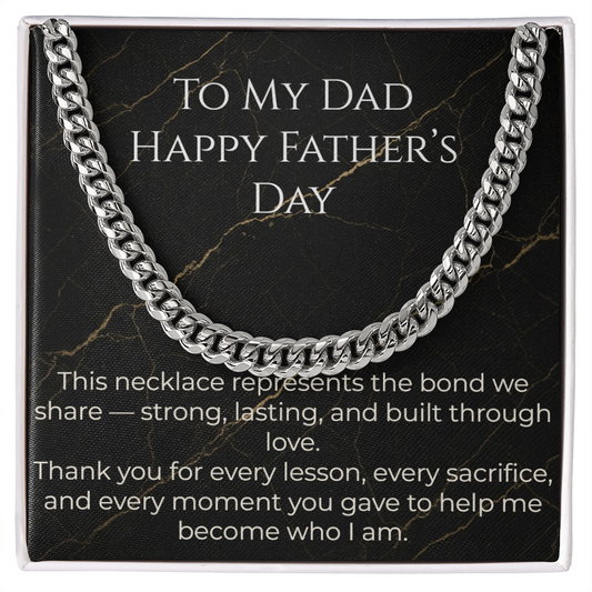 Cuban Link Chain Father's Day Necklace