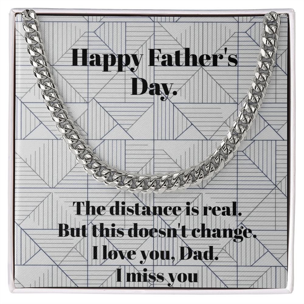 Cuban link chain necklace for dad — Father's Day gift from son