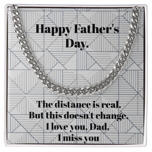 Cuban link chain necklace for dad — Father's Day gift from son