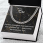 Cuban Chain Necklace for Son — Graduation, Birthday & Christmas Gift