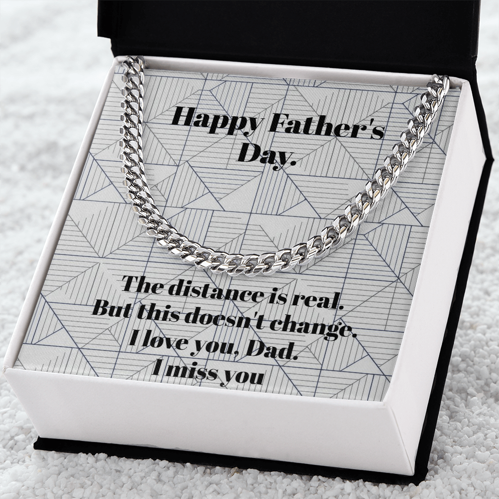 Cuban link chain gold finish Father's Day