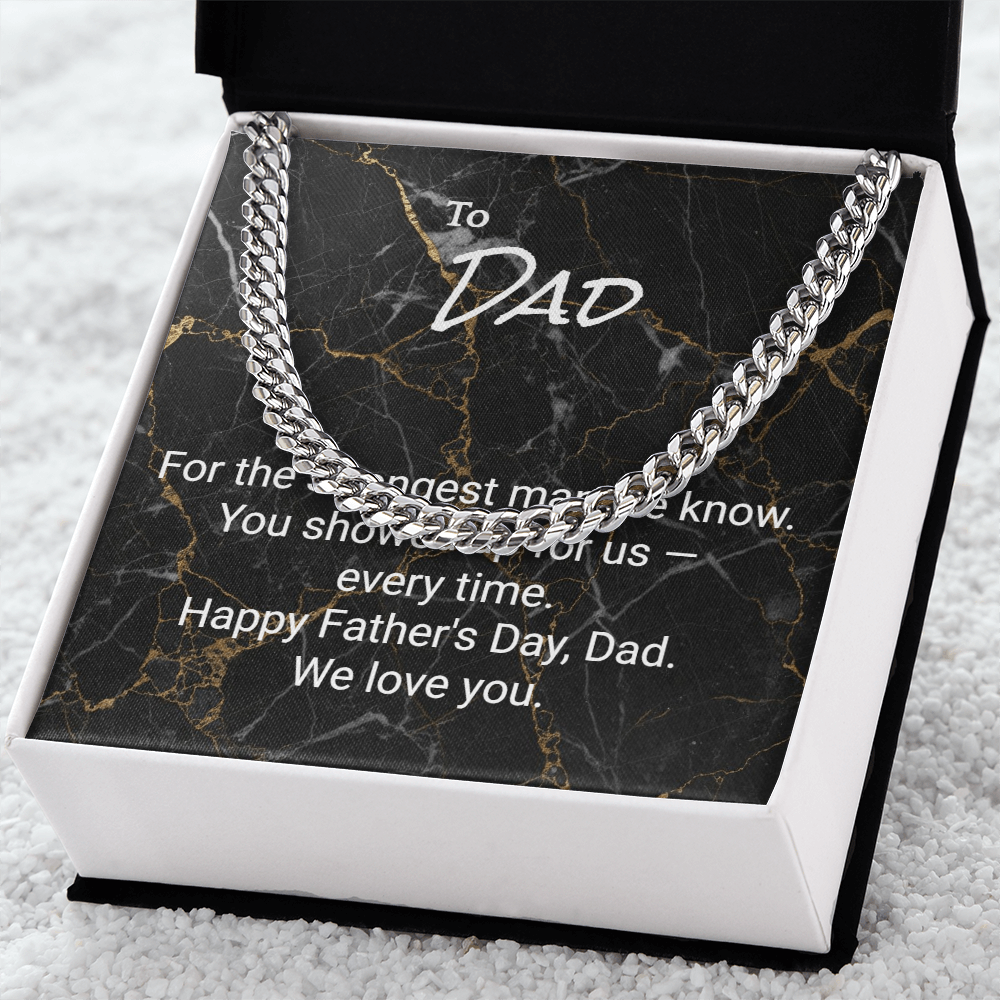 Cuban Link Chain for Dad — Milestone Birthday Gift