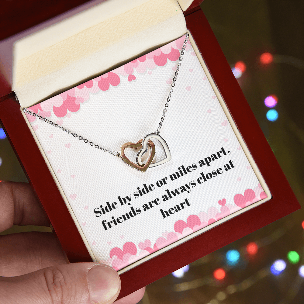 Miles Apart Friendship Necklace – Long Distance Best Friend Gift