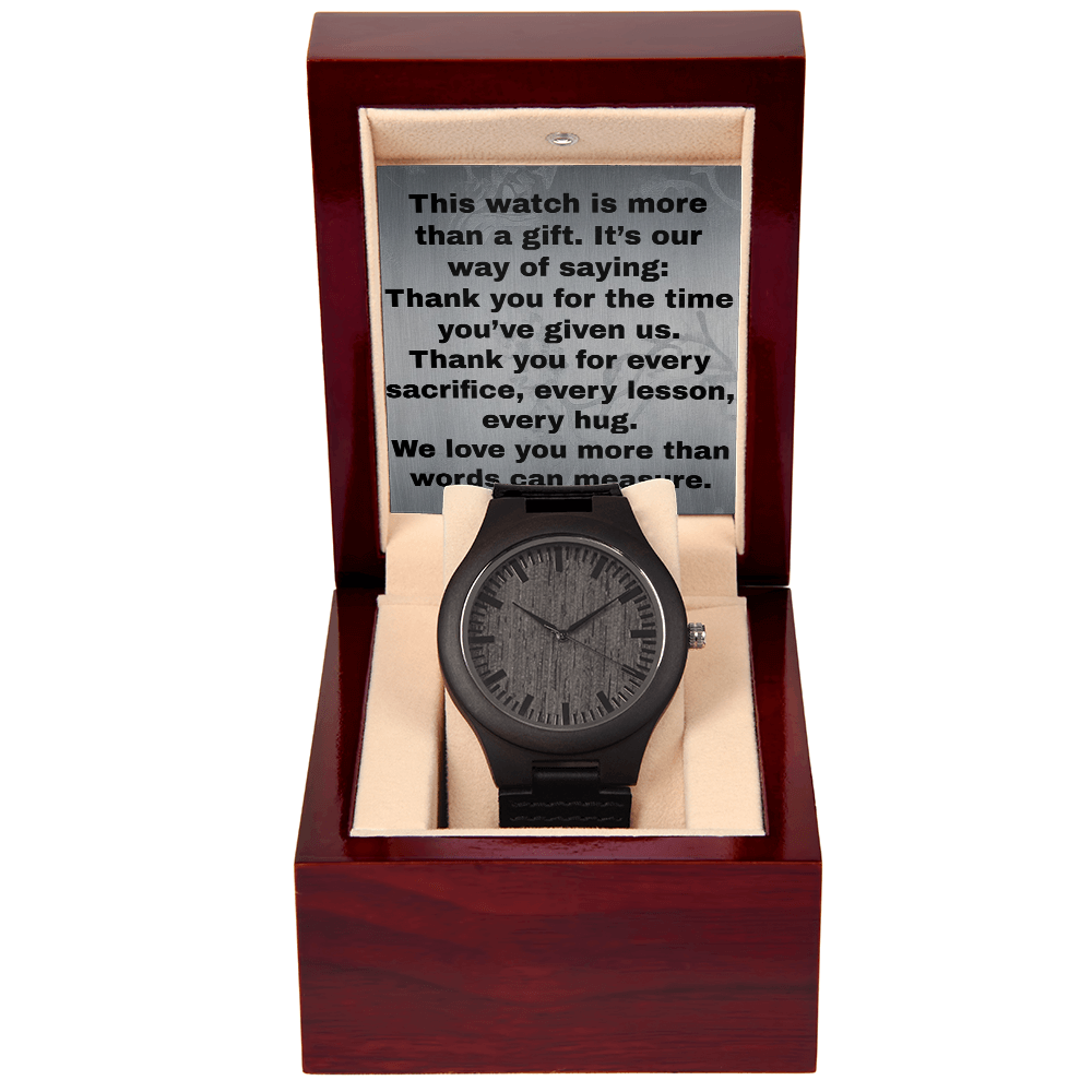 Wooden watch for dad — Father's Day gift from our family