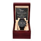 Black Chronograph Watch for Dad — Father’s Day Gift He’ll Use Every Day