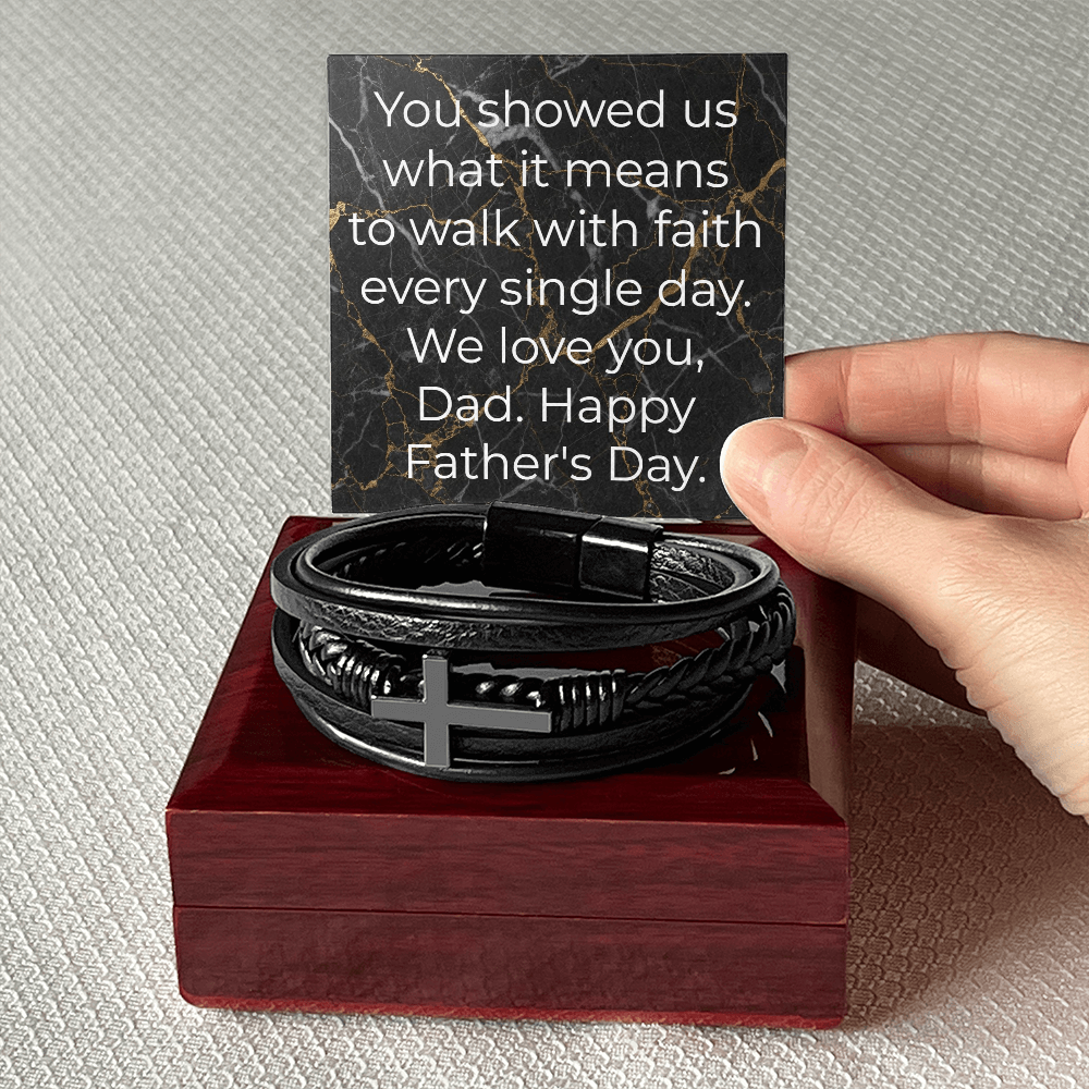 Luxury gift box upgrade cross bracelet for dad