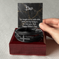 Men’s Cross Leather Bracelet for Dad — Faith-Based Father’s Day Gift