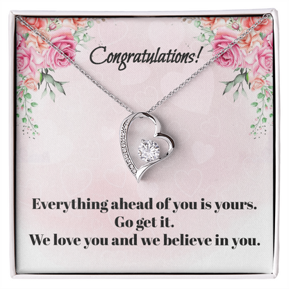 Congratulations on Your Graduation: Love Knot Necklace for Daughter or Granddaughter