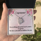 Congratulations on Your Graduation: Love Knot Necklace for Daughter or Granddaughter