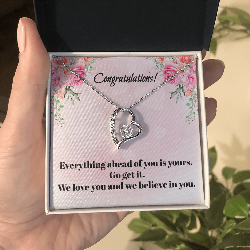 Congratulations on Your Graduation: Love Knot Necklace for Daughter or Granddaughter