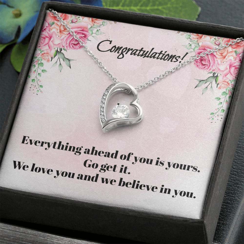 Congratulations on Your Graduation: Love Knot Necklace for Daughter or Granddaughter