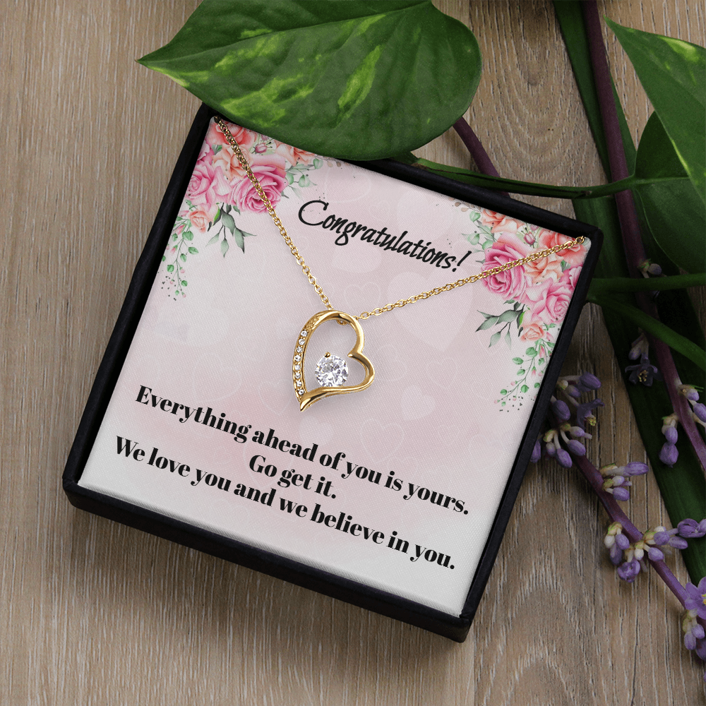 Congratulations on Your Graduation: Love Knot Necklace for Daughter or Granddaughter