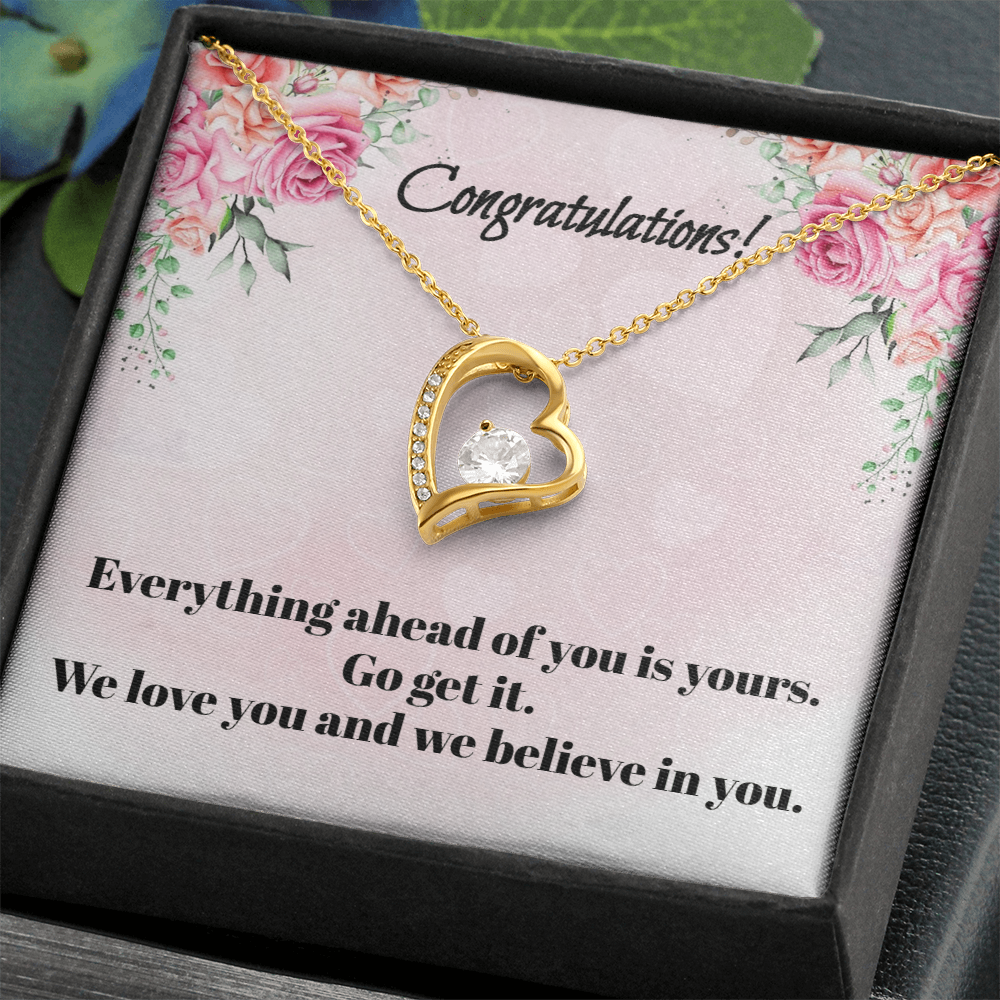 Congratulations on Your Graduation: Love Knot Necklace for Daughter or Granddaughter