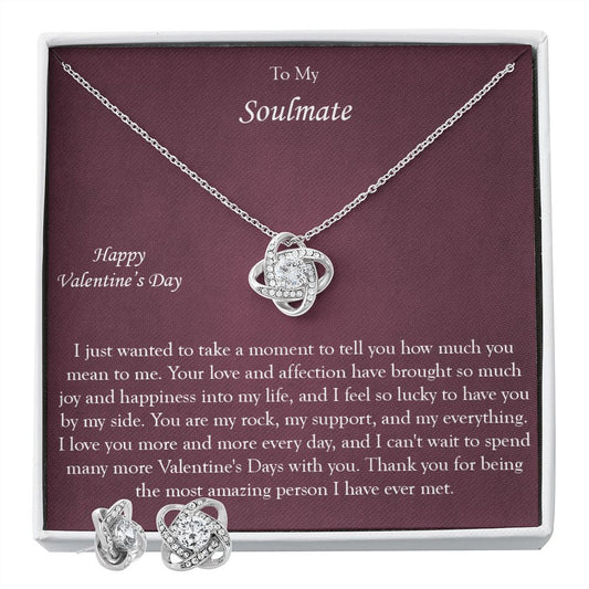 To My Soulmate - Love Knot Necklace for My Valentine