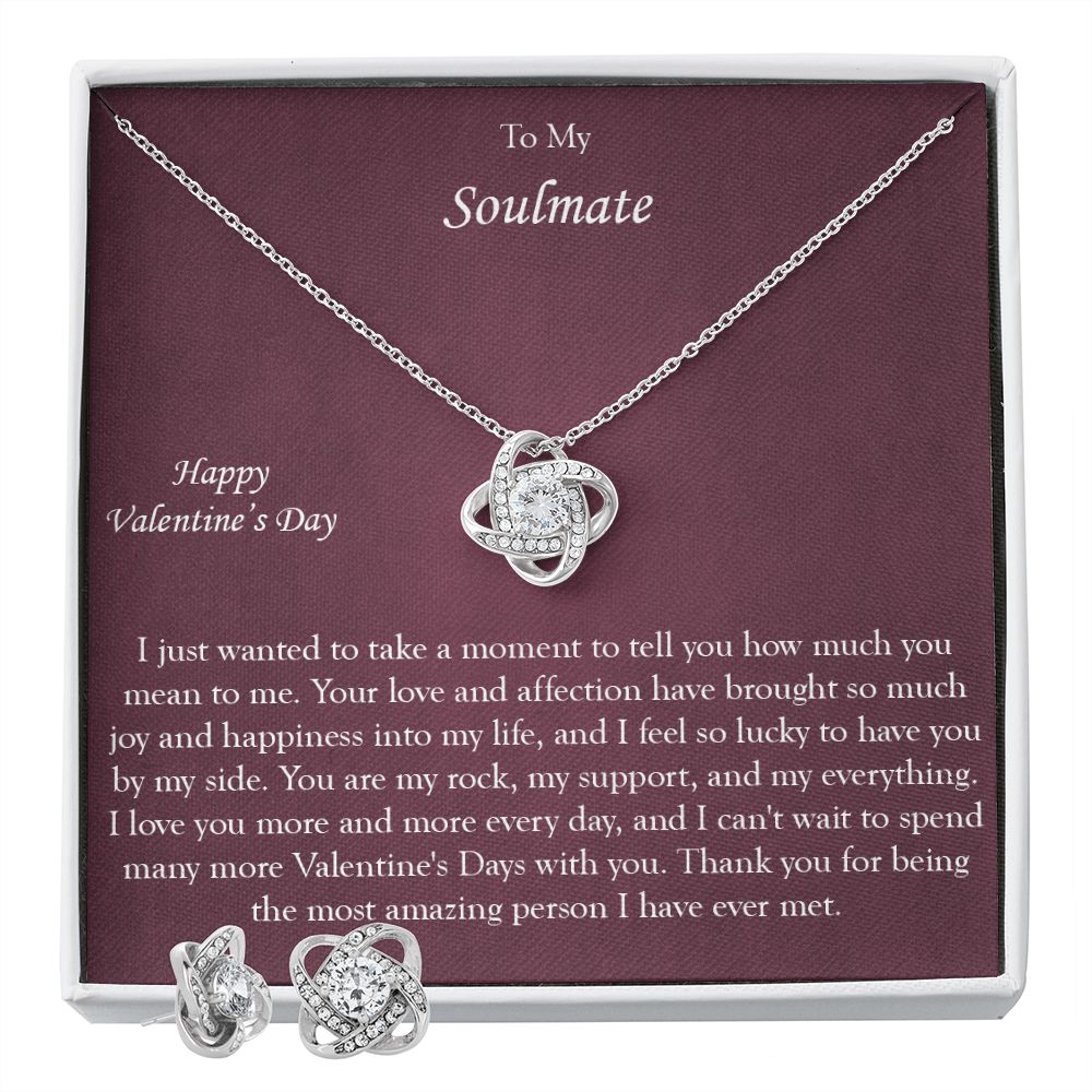 Meaningful Love Knot Necklace for Soulmate with meaningful message card from Jewelry Gifted