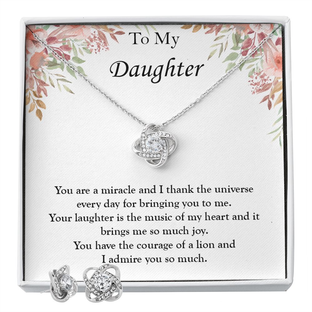 Love Knot Necklace for Daughter - Special Occasion Gift with meaningful message card from Jewelry Gifted