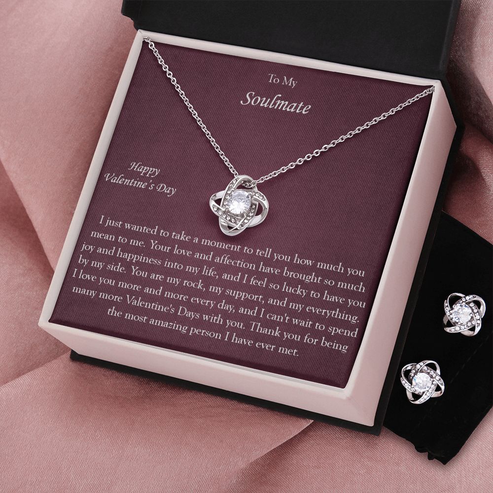 Meaningful Love Knot Necklace for Soulmate with meaningful message card from Jewelry Gifted
