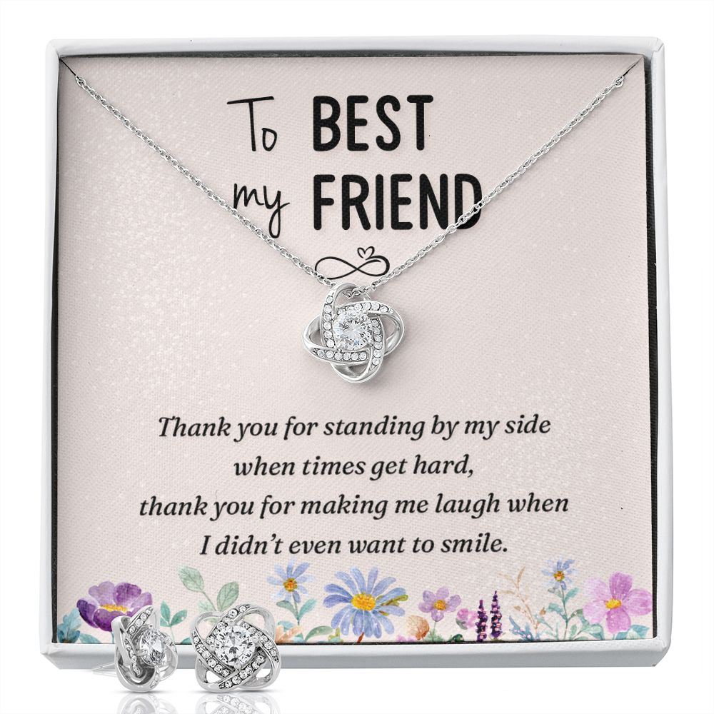 Love Knot Necklace for Best Friend - Special Friend Gift with meaningful message card from Jewelry Gifted