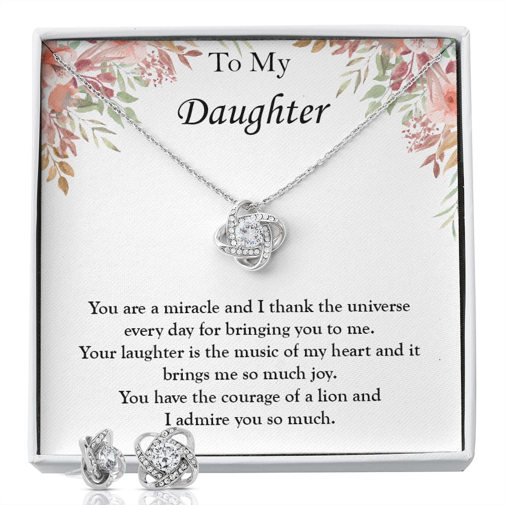 Love Knot Necklace for Daughter - Special Occasion Gift with meaningful message card from Jewelry Gifted