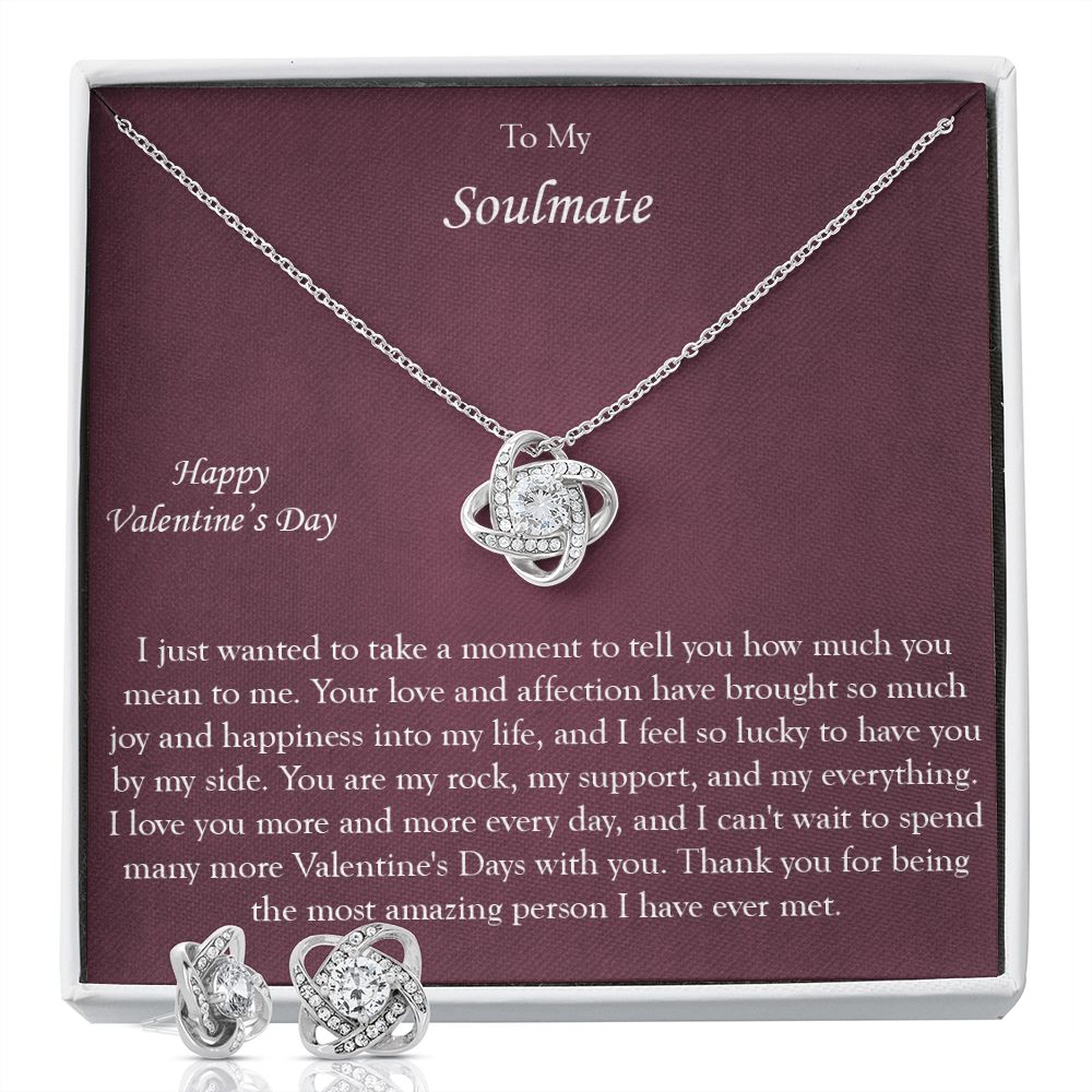 Meaningful Love Knot Necklace for Soulmate with meaningful message card from Jewelry Gifted