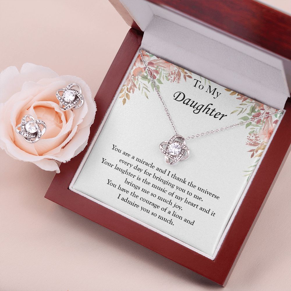Love Knot Necklace for Daughter - Special Occasion Gift with meaningful message card from Jewelry Gifted