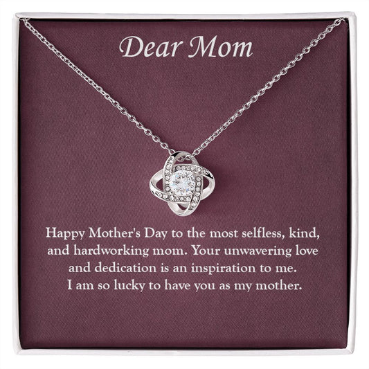 Forever in Your Heart: A Love Knot Necklace for Mom