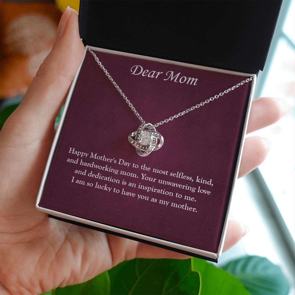 Forever in Your Heart: A Love Knot Necklace for Mom