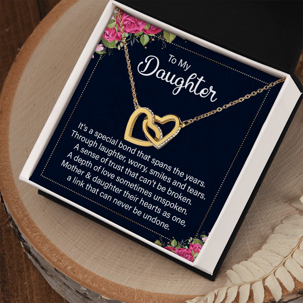 Interlocking Hearts Necklace - Gift For Daughter