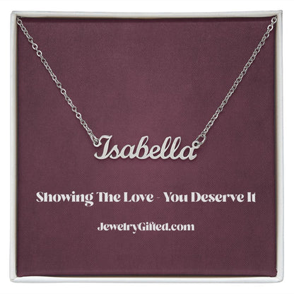 Gift For Him or Her - Custom Name Necklace