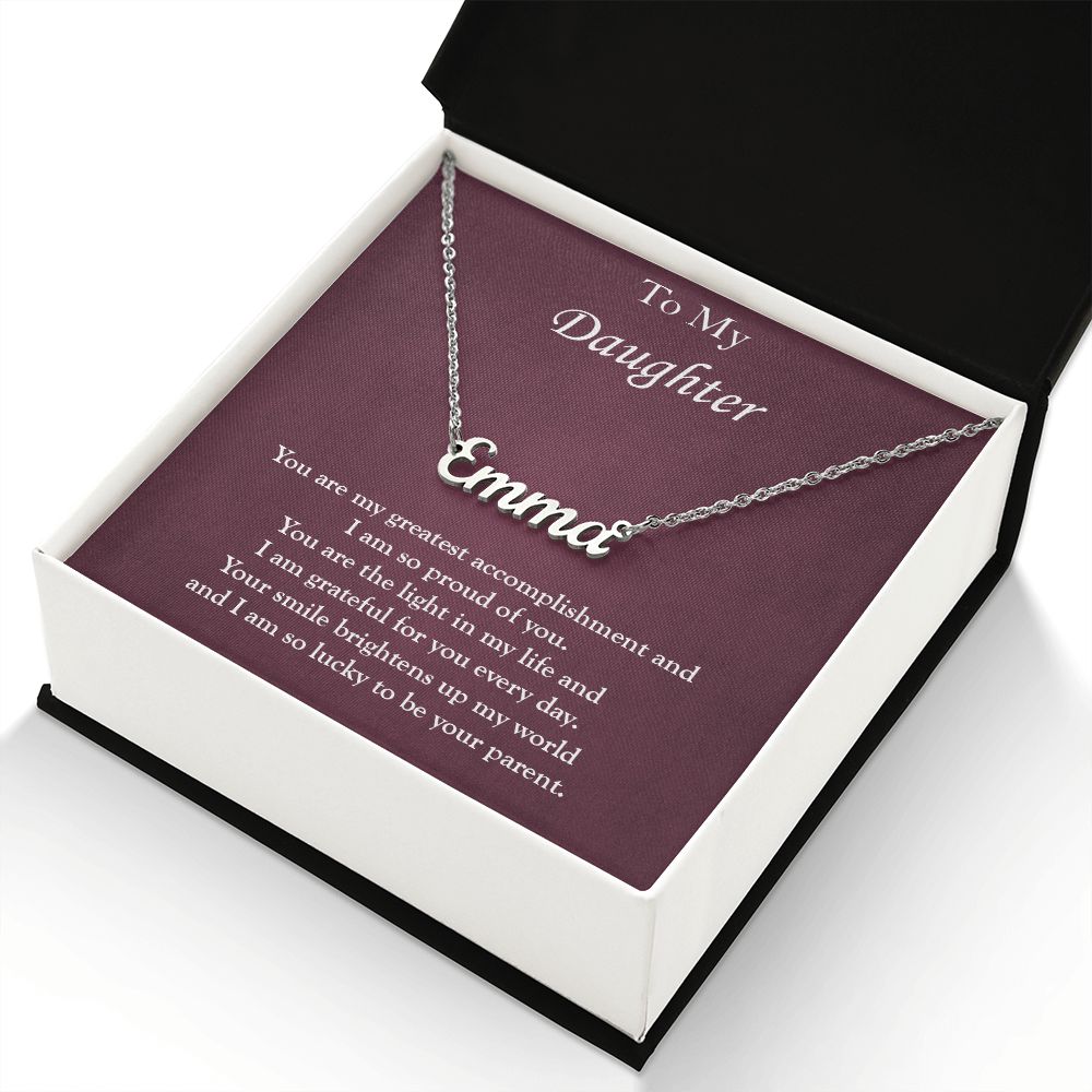 To My Daughter - Custom Name Necklace